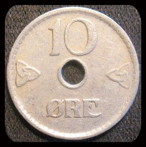 1924 Ten Ore Norge / Norwegian Coin First Mint of New range