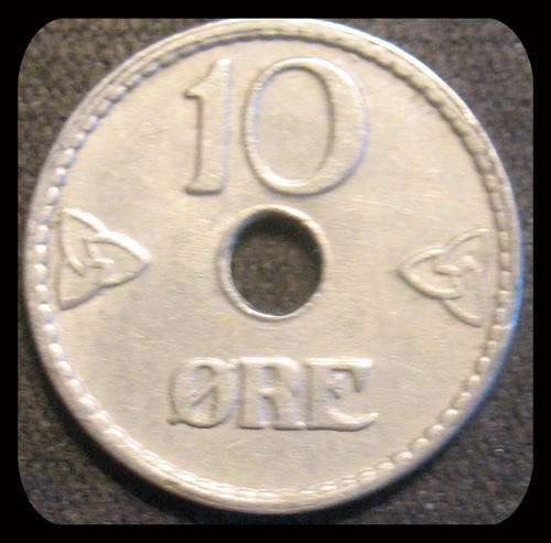 1947 Ten Ore Norge / Norwegian Coin