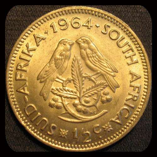 1964 Half Cent 1/2 c South African Coin *UNC*