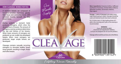 "CLEAVAGE"-THE HERBAL WONDER PILL- Breast Enlargement- 1 Month Supply