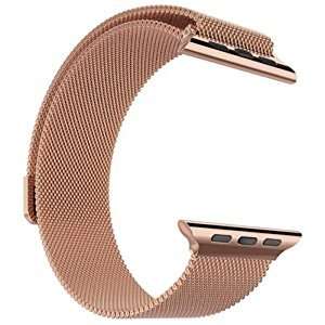 Apple Watch 42mm Milanese Loop Band Rose Gold