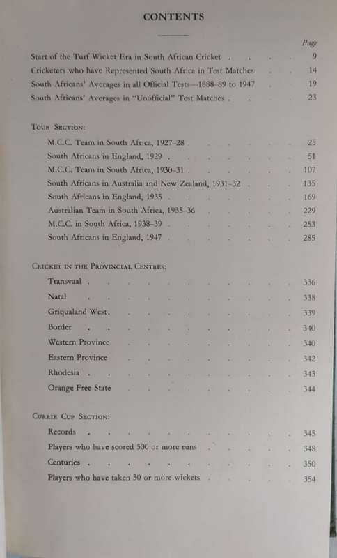 South African Cricket 1927-1947 by Duffus