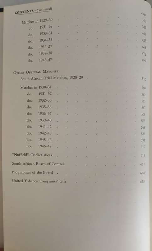 South African Cricket 1927-1947 by Duffus