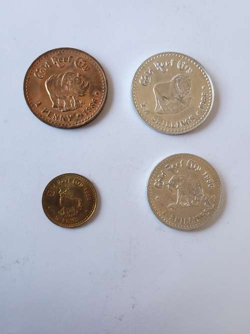 1986 Gold Reef City Token Set of 4 Token Coins