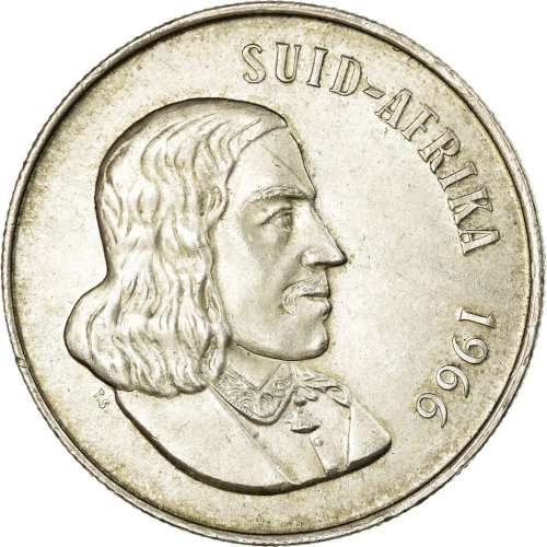 1966 South Africa R1 One Rand Silver Coin