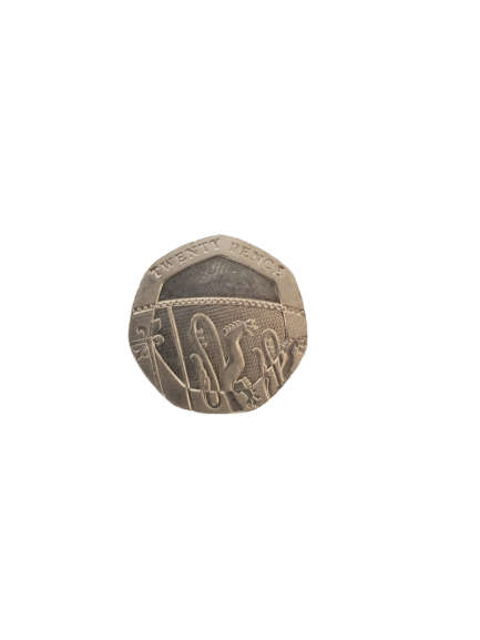 Twenty Pence 20p Error Coin No Date Error Coin Great Britain UK In Mint Condition