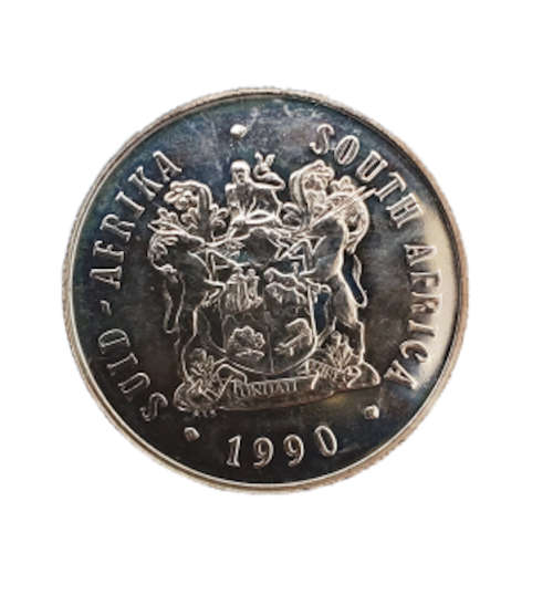 1990 South Africa  R1 One Rand Coin
