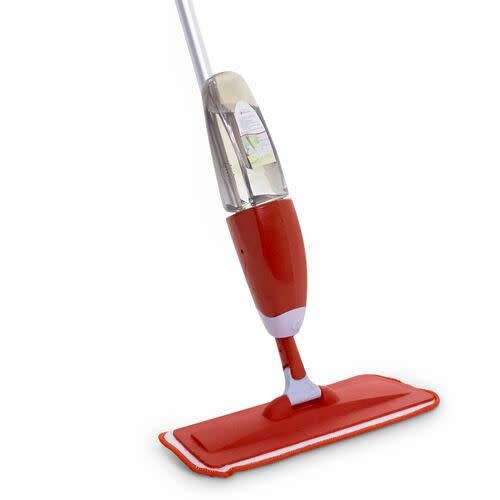 Red Floor Spray Mop Water Spraying Floor Cleaner Refillable Bottle