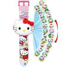Hello Kitty Fashion Kids 3D Projection Watches Electronic Cartoon Watch