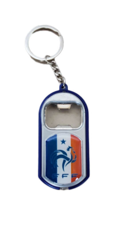 France FFF Football Key Chain With Bottle Opener and Torch