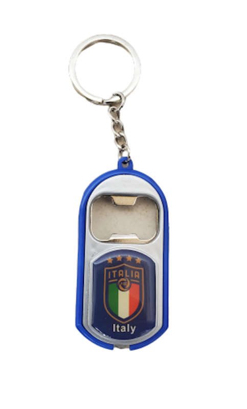 Italy Italia Football Key Chain With Bottle Opener and Torch