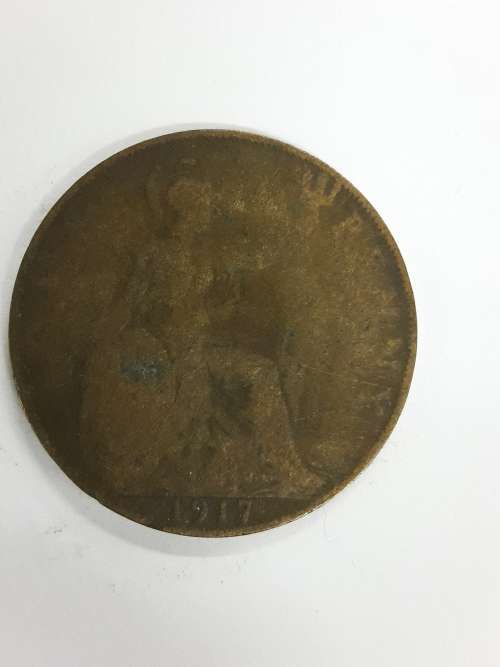 British One Penny 1917