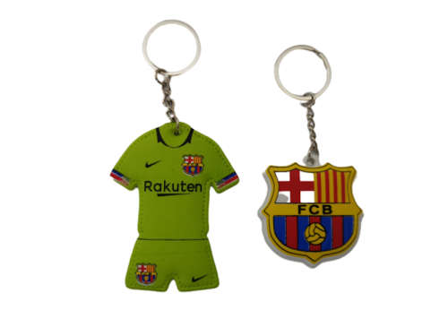 Barcelona FC PVC Keyring Set Kit And Logo Keyring