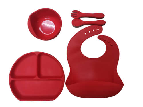 Baby Mealtime Full Feed Set High-Quality - Pink,Red,Purple,Green,BlueandBrown