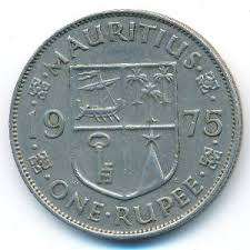 1975 Mauritius One Rupee Coin