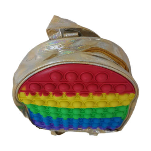 Pop It Backpack Stylish Glitter Design Backpack Bag With In Fashion Pop It 4 Colours Avaialble