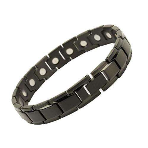 Black Stainless Steel Bracelet With Titanium Magnetic Bracelets for Men and Women