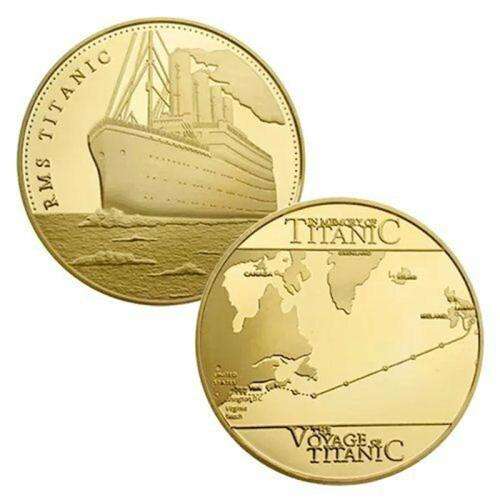 R.M.S TITANIC 1oz Finished In Gold Clad .999 Coin Token 1912 Collectable