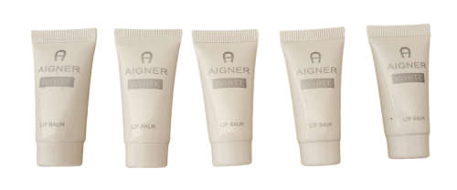 5 x Aigner White Lip Balm Set of 5 Pieces Stylish Lip Balm