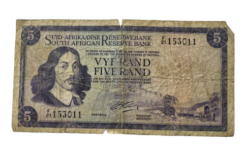 1975 No Date South Africa Reserve Bank 5 Rand Note R5