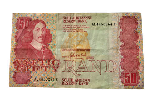 1984 South Africa R50 Note  Signed Gerhard De Kock  South Africa 50 Rand