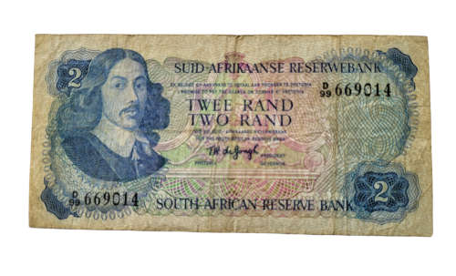 1974 South Africa R2 Note TW De Jongh - 2nd Issue - Two Rand