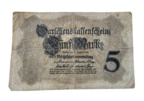 1914 Germany 5 Mark Darlehenskassenschein