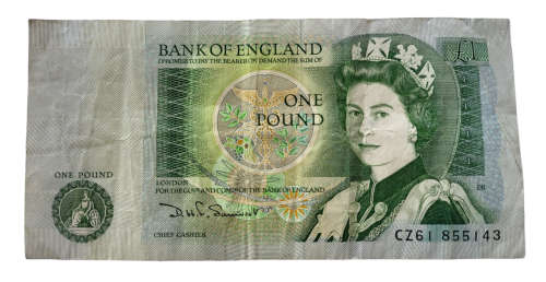 United Kingdom England 1 Pound  Queen Elizabeth II Sir Isaac Newton