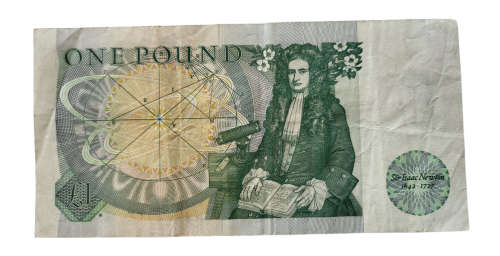 United Kingdom England 1 Pound  Queen Elizabeth II Sir Isaac Newton