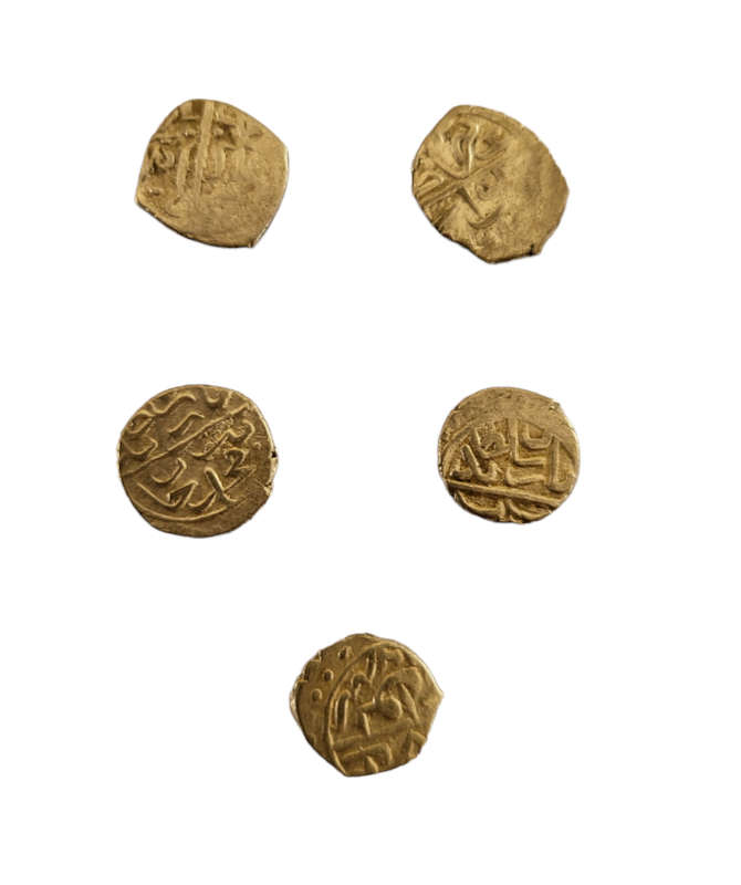 5 x Silver Akce-  Ancient Islamic Ottoman Empire - Lot of 5  Silver Coins - Murad Sultan Bayezid