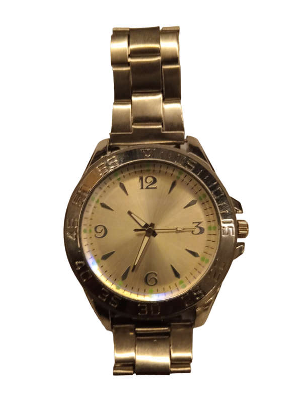 Stunning and Simple Mens Analogue Watch Smooth Silver  With Metal Strap