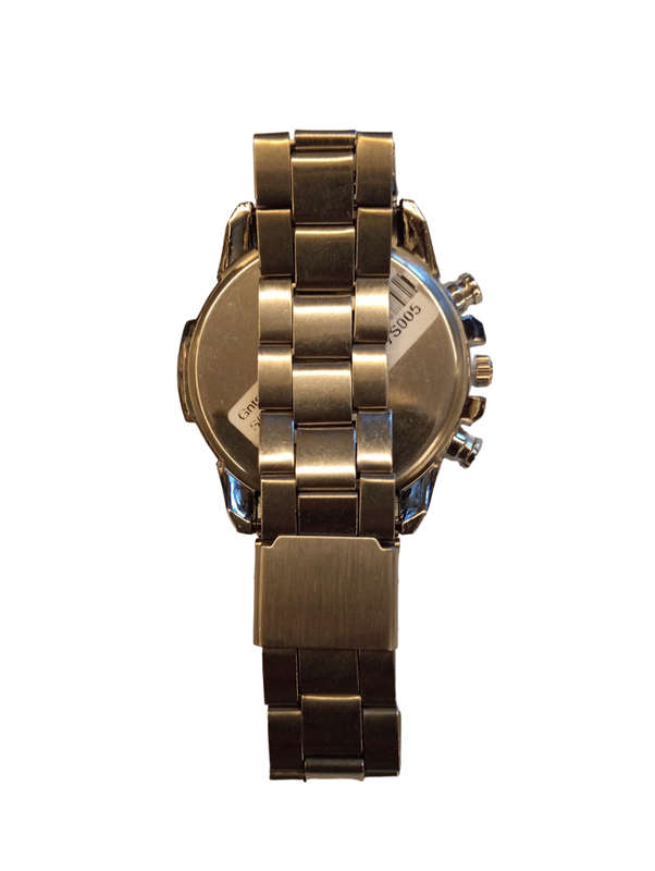 Stylish Mens Analogue Watch Stunning Mixed Colour Black and White Large Face Design With Tachymeter