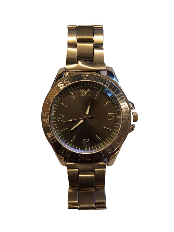 Stunning and Simple Mens Analogue Watch -Simple Grey Face With Numbers- Steel Band -Sleek Round Face