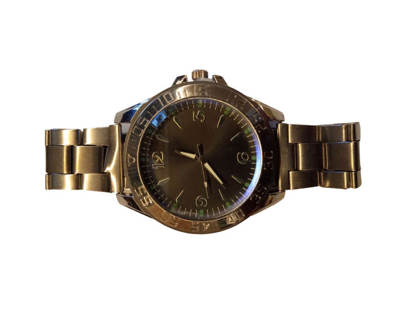 Stunning and Simple Mens Analogue Watch -Simple Grey Face With Numbers- Steel Band -Sleek Round Face
