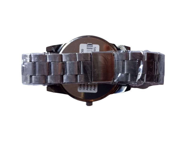 Classic Mens Analogue Watch Stylish Design on Face - 2 Colours to Choose From - Metal Strap Analogue