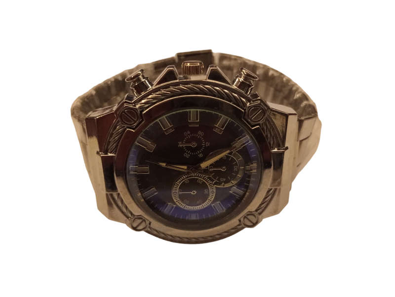 Stunning Mens Analogue Watch - Stylish Grey Face With Steel Band -Classic Round Face