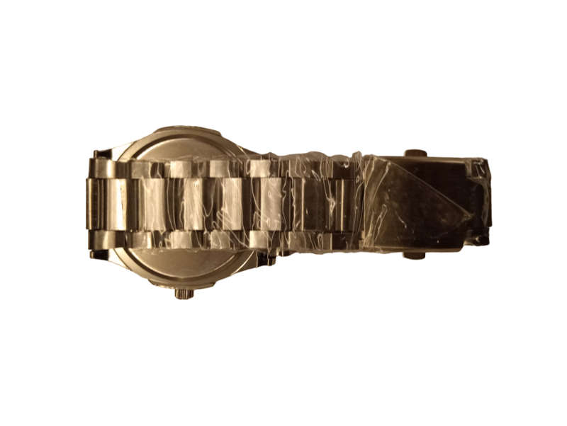 Stunning Mens Analogue Watch - Stylish& Simple  Black/Blue Face With Steel Band -Classic Shape Face