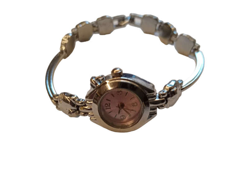 Stunning Analogue Watch Bracelet For Women-Stylish White Face on a Charm Bracelet