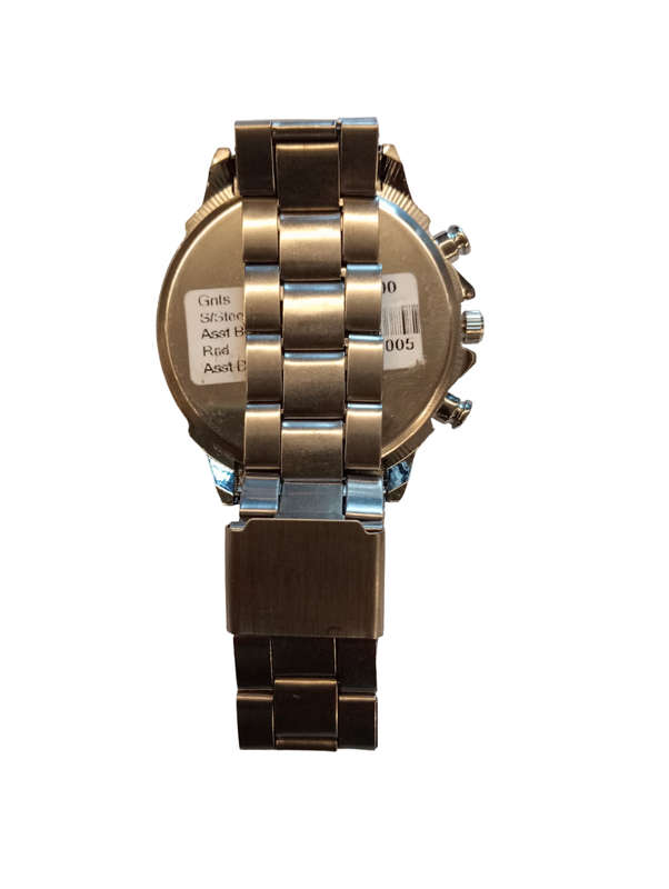 Mens Analogue Watch - Classic Silver Face With Steel Band -Large Round Face