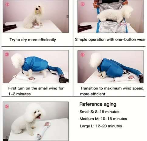 dog dryer grooming bag after dog bath