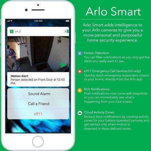 Arlo Pro 2 Home Security Camera System(2pack)with Siren,Wireless,Rechargeable,1080p HD