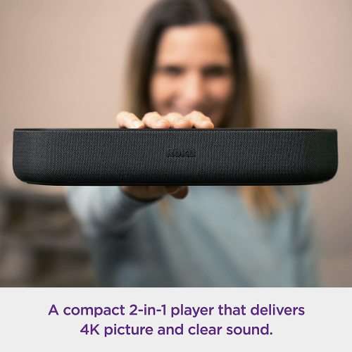 Roku Streambar | 4K/HD/HDR Streaming Media Player and Premium Audio, All In One (Black Friday)