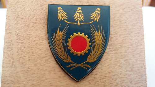 Orange Free State Command Maintenance Unit Lucite Covered Shield