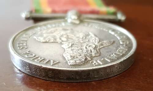 Africa Service Medal- Named J.R.Wilkinson 26339
