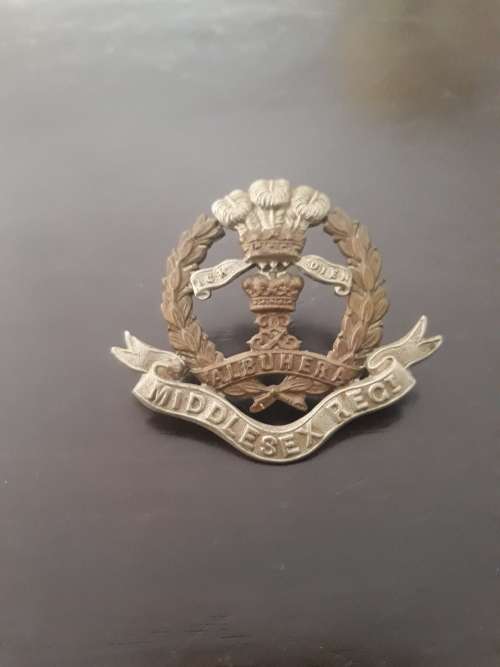 The Duke of Cambridge Own -Middlesex Regiment-1898-1921 Bimetal (2 Pins)