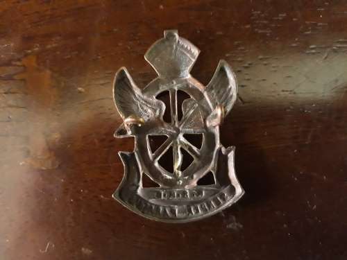 WW2 South African Railways and Harbours Cap Badge 1940-1945 -Both Pins