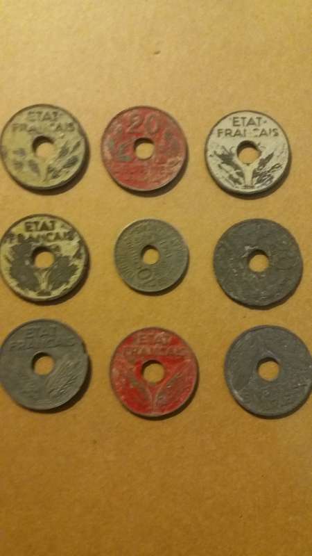 WW2-ETAT Francais 20 Centimes(Vichy State) ZINC 1941 &1942-Tunisie 10 Centimes