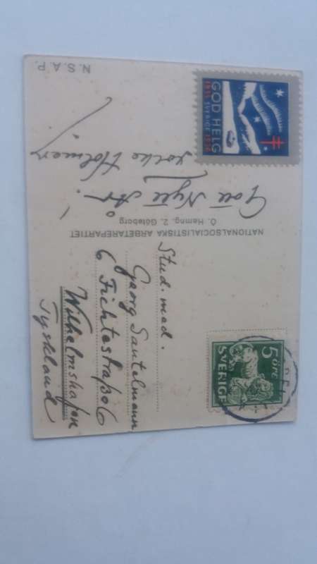 National Socialist Workers Party-.Swedish Socialist Union 1933-1938-Holiday Greetings