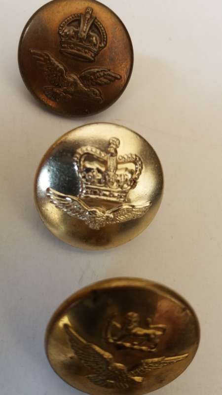 Rhodesian Uniform Buttons (11 off) and Pair Rhodesian Air Force Cuff Links