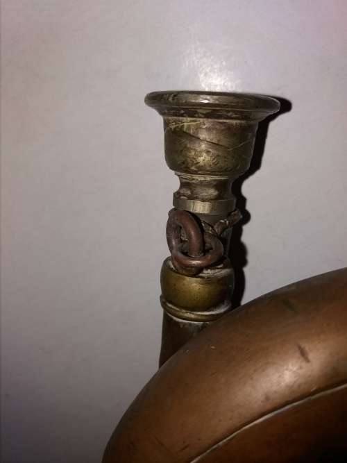 Good condition Brass & Copper Bugle-Maker Nadir Ali & Co ,Meerut 1942.